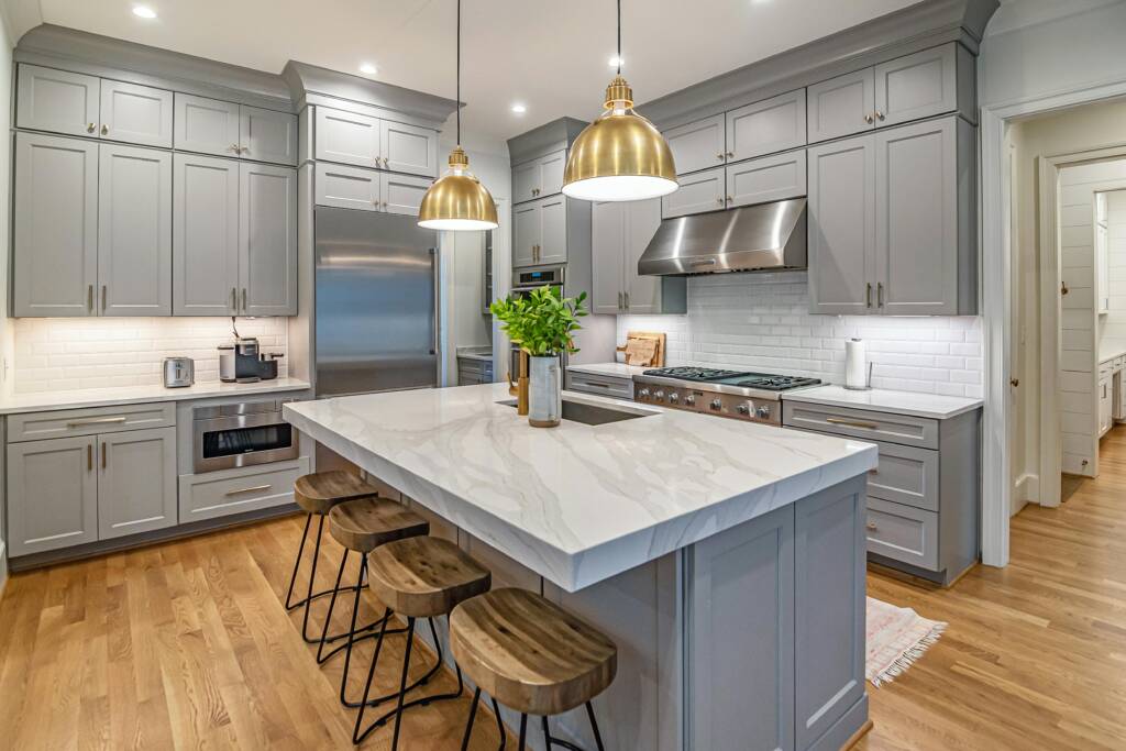 Compact kitchen renovation with smart storage solutions and sleek design